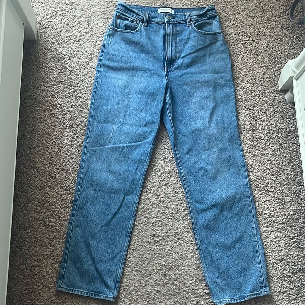 Abercrombie and Fitch High Rise Straight Jeans